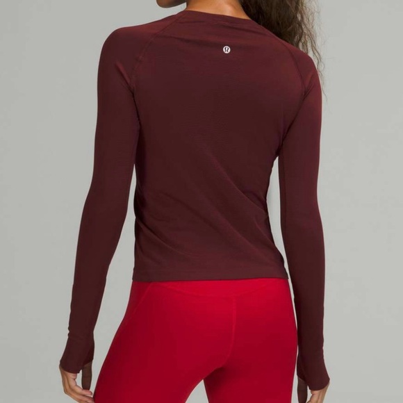Lululemon Swiftly Tech Long Sleeve 2.0 *Race Length (Red Merlot) - Picture 3 of 5